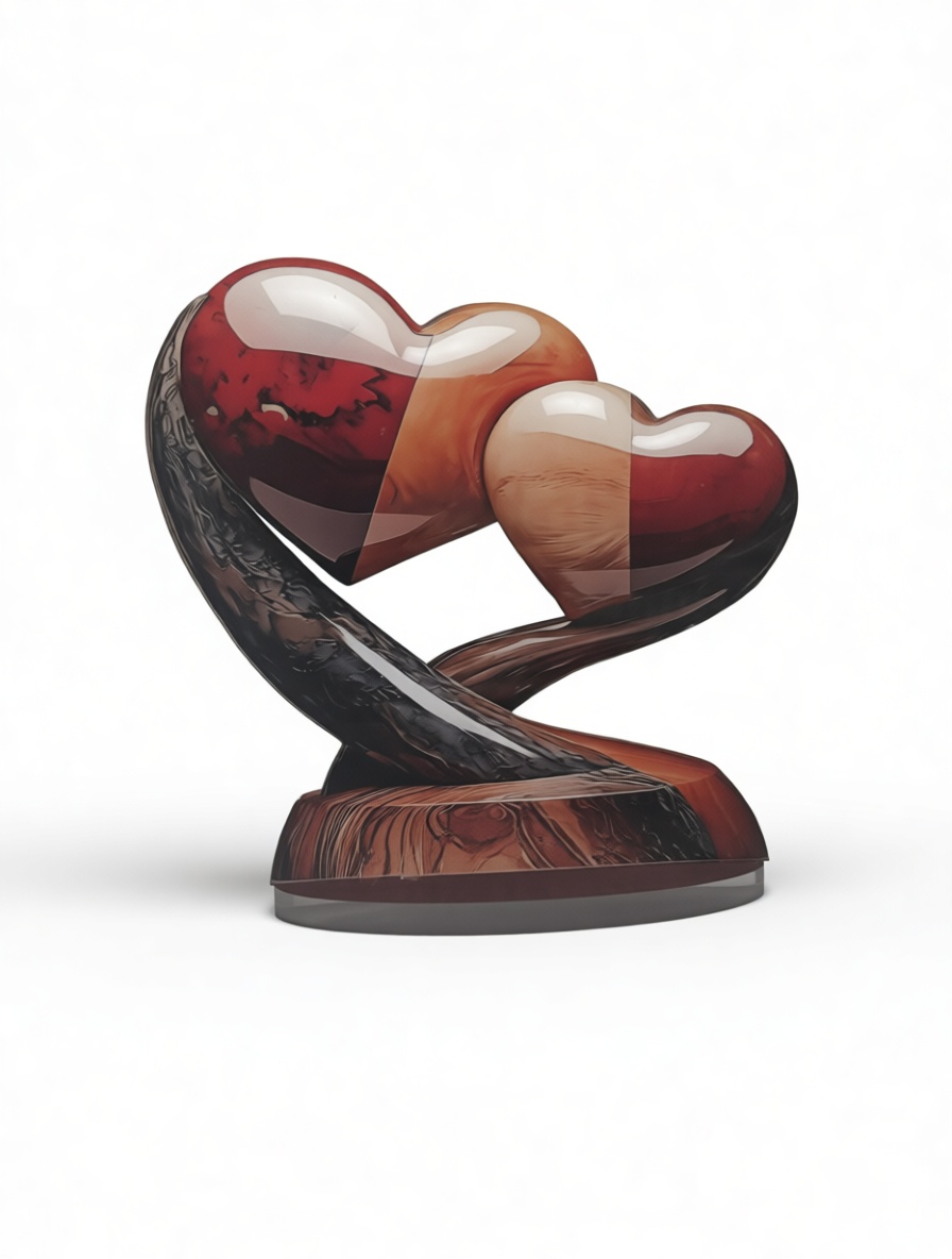 Intertwined Hearts Sculpture free 3D printable STL