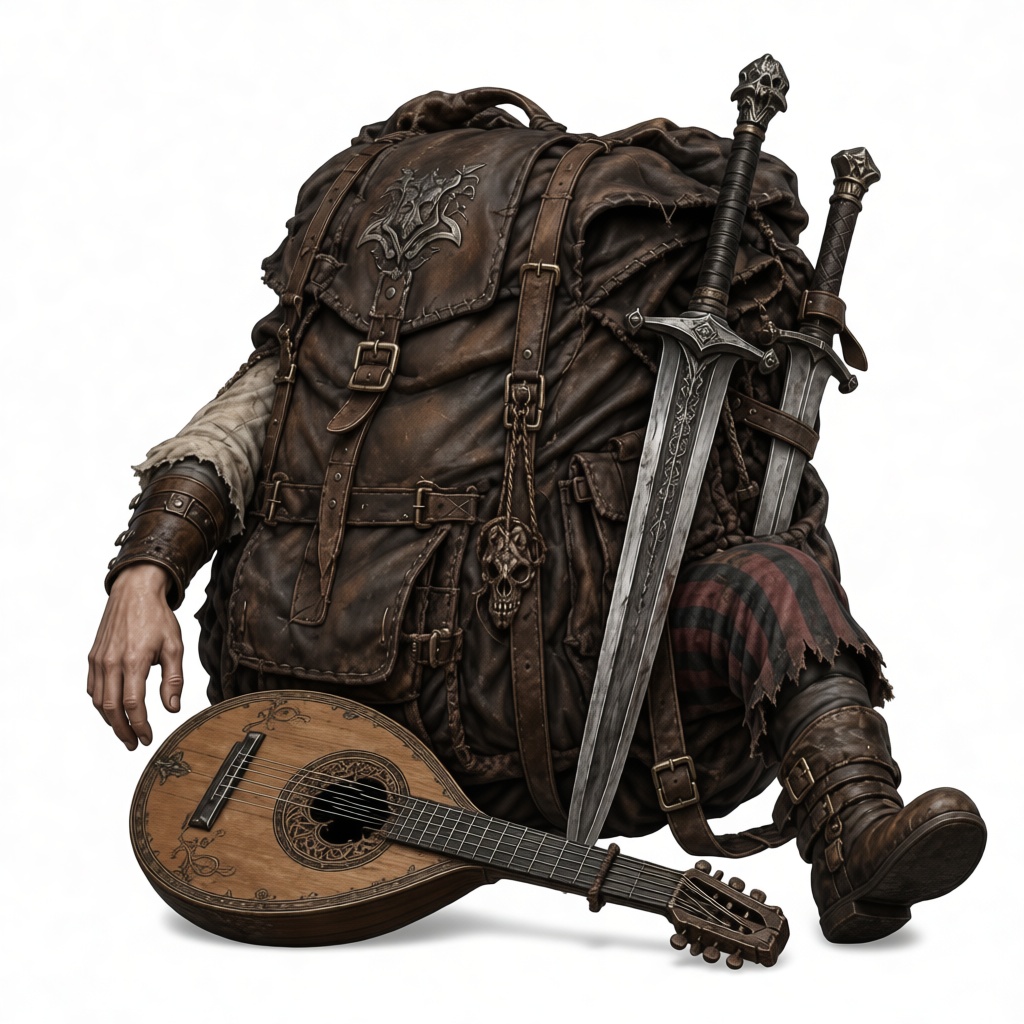Giant Backpack Adventurer Figurine free 3D printable STL