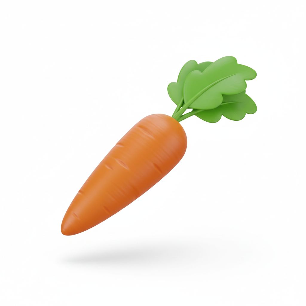 Stylized Carrot 3D Model free 3D printable STL