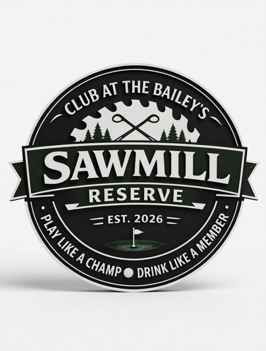 Sawmill Reserve Club Sign free 3D printable STL