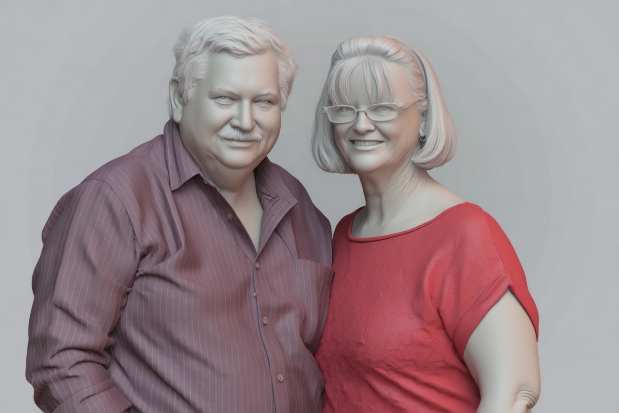 Elderly Couple Figurine free 3D printable STL