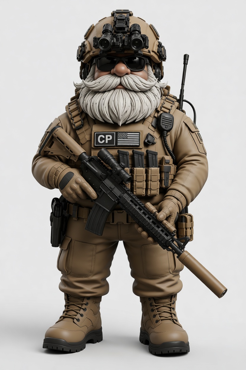 Tactical Santa Figurine free 3D printable STL