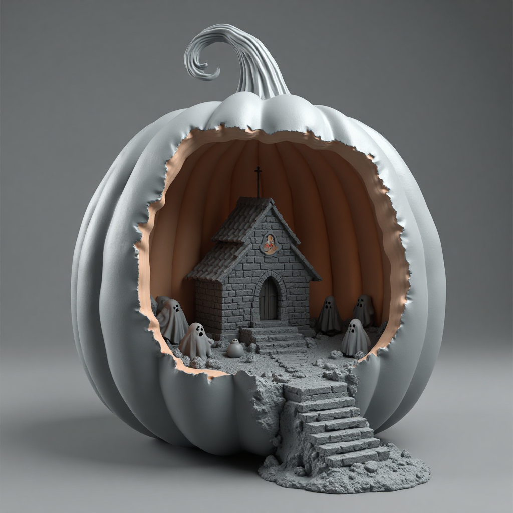 Halloween Pumpkin Sculpture free 3D printable STL
