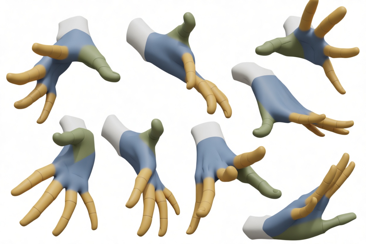 Anatomical Hand Model free 3D printable STL
