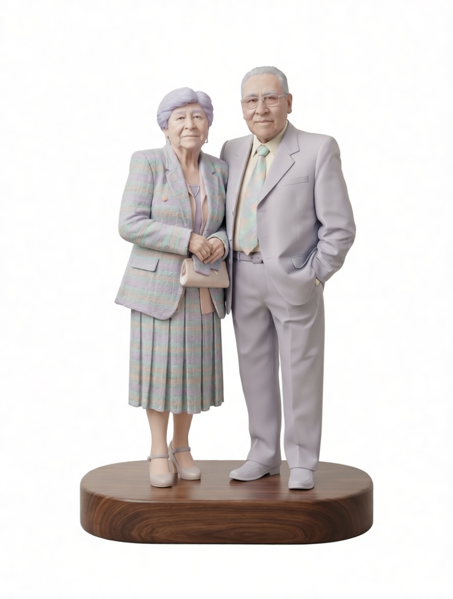 Elderly Couple Figurine free 3D printable STL