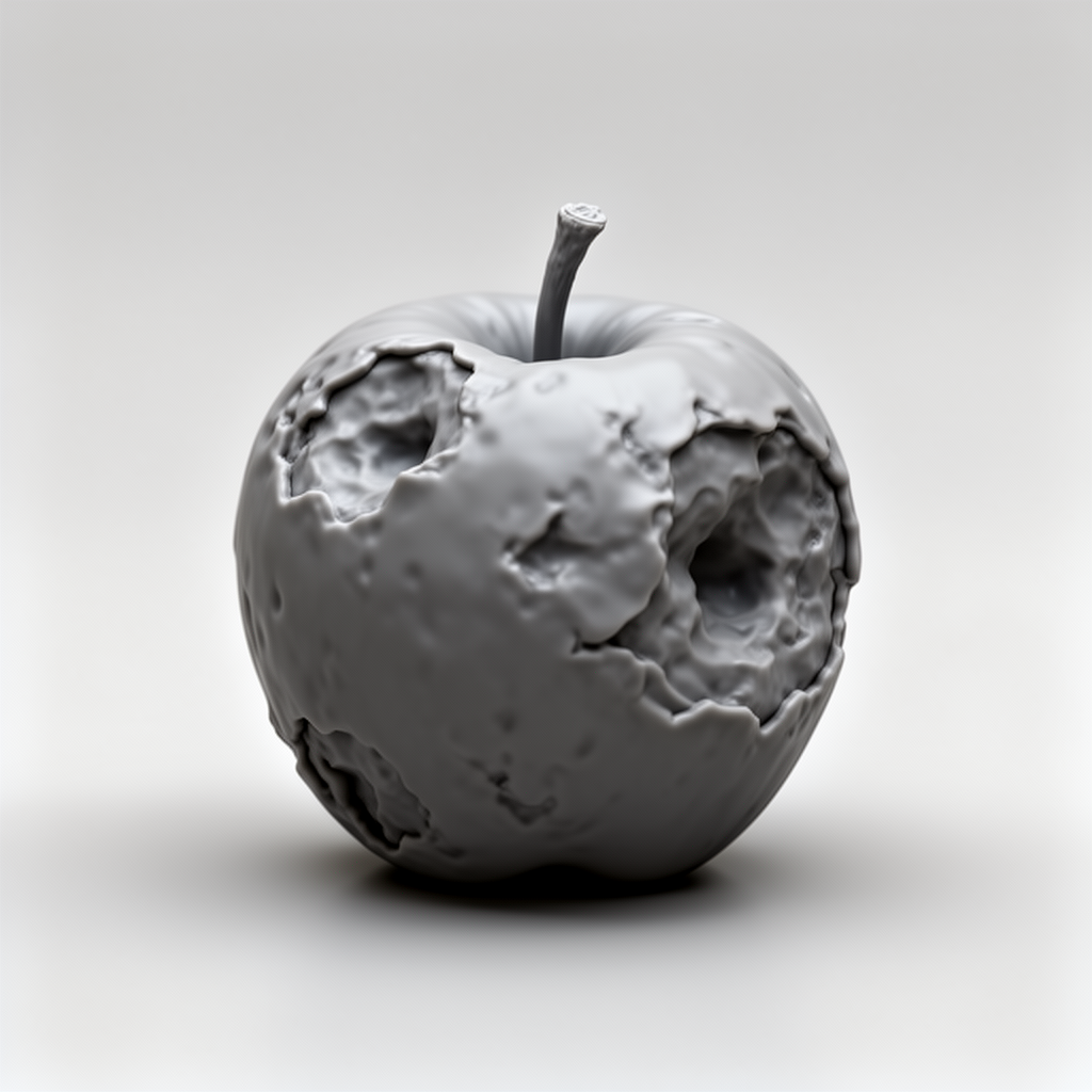 Rotten Apple Figurine free 3D printable STL