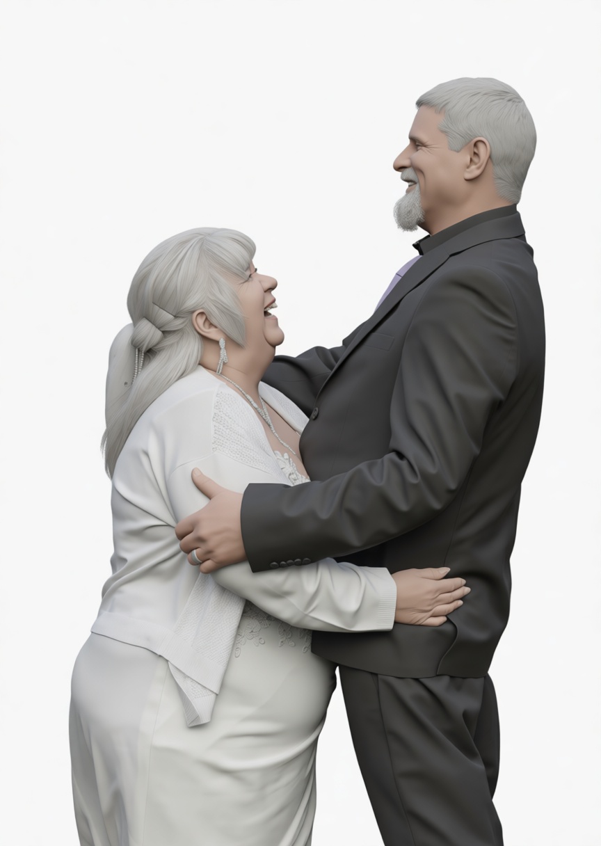 Elderly Couple Figurine free 3D printable STL