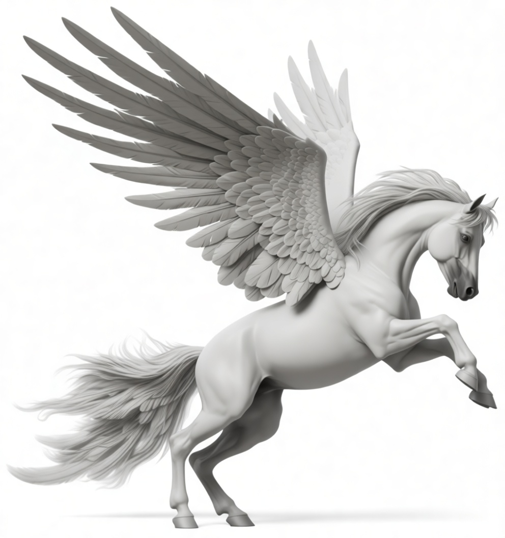 Pegasus Flying Figurine free 3D printable STL