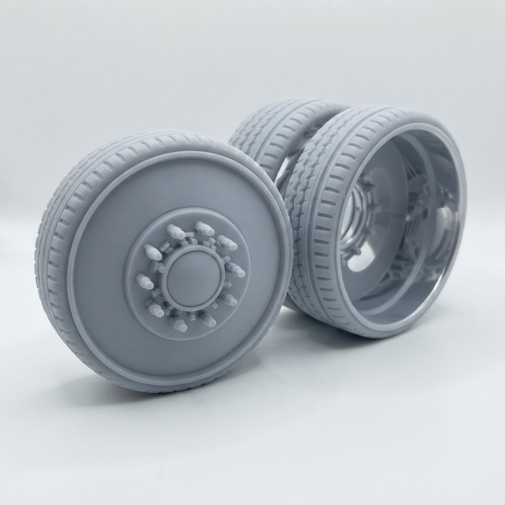 Truck Wheel Set Model free 3D printable STL