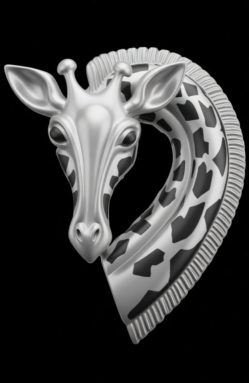 Giraffe Head Sculpture free 3D printable STL