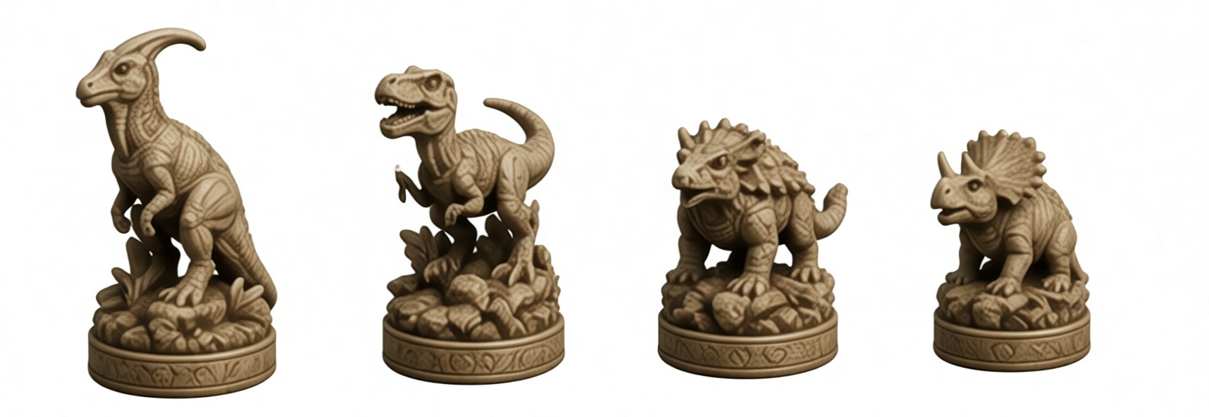 Dinosaur Miniature Set free 3D printable STL
