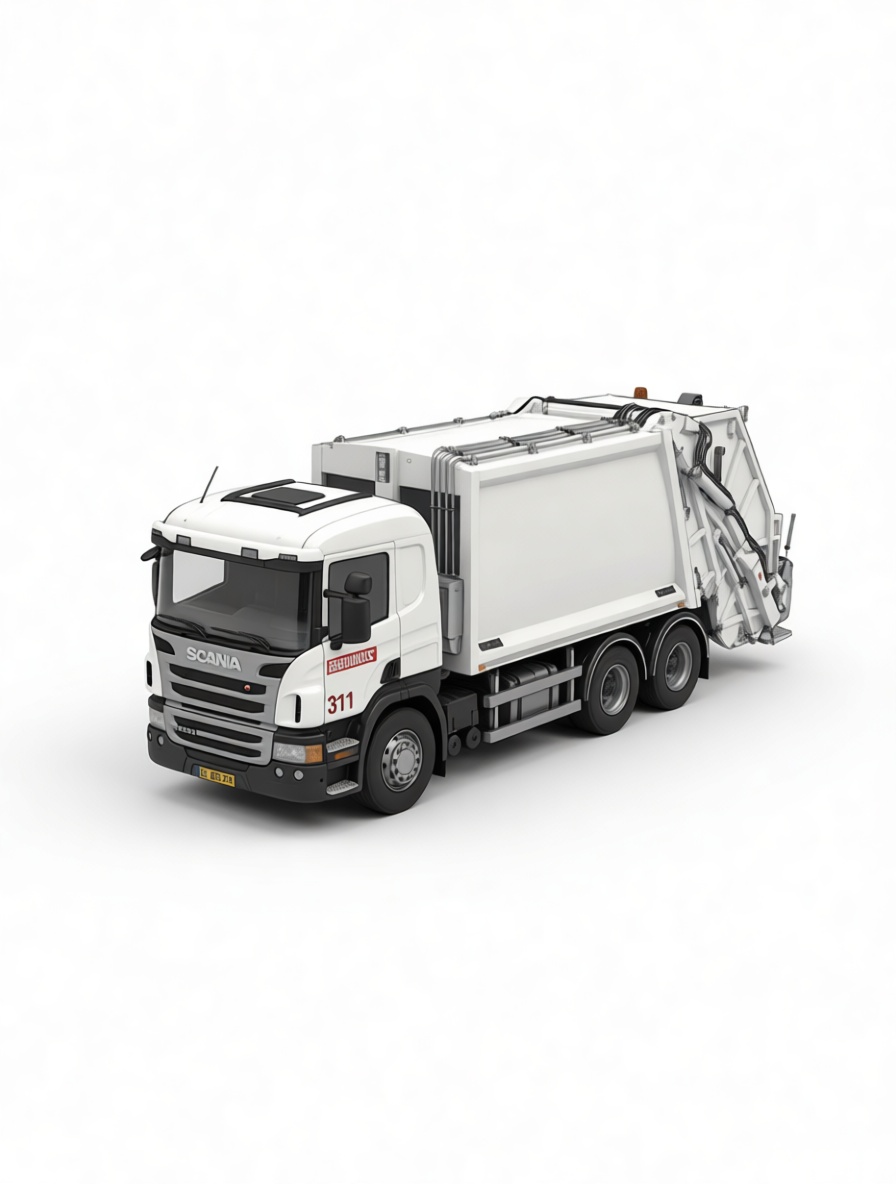 Scania Garbage Truck Model free 3D printable STL