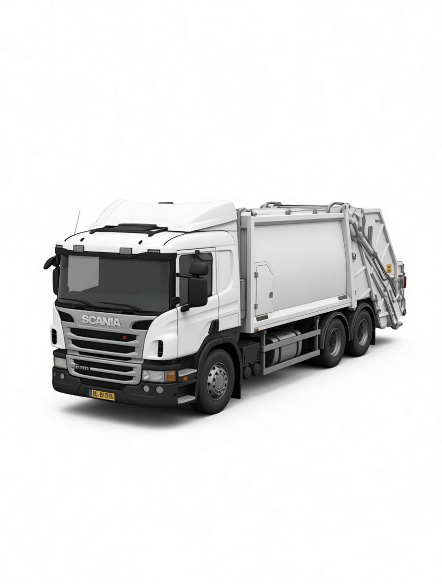Scania Garbage Truck Model free 3D printable STL