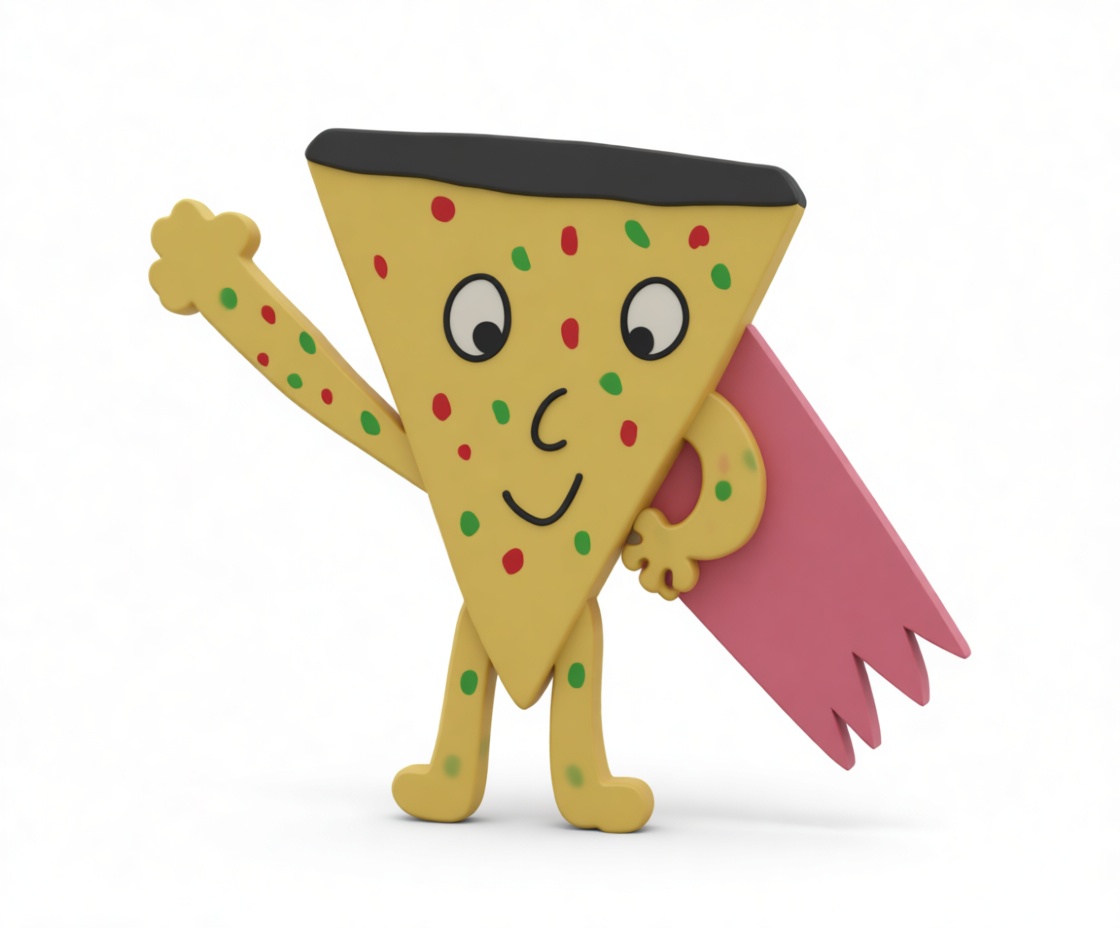 Super Pizza Slice Figurine free 3D printable STL