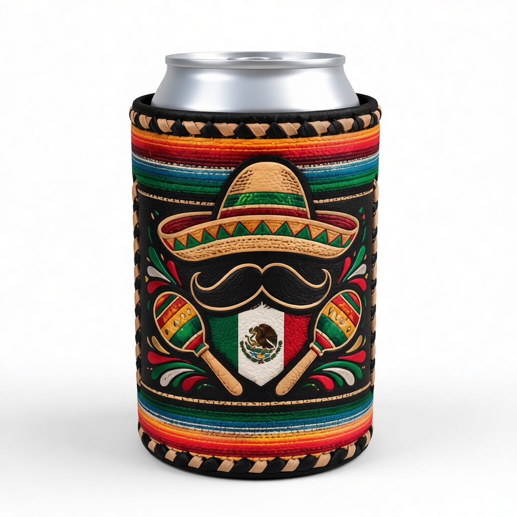 Mexican Flag Can Cooler free 3D printable STL