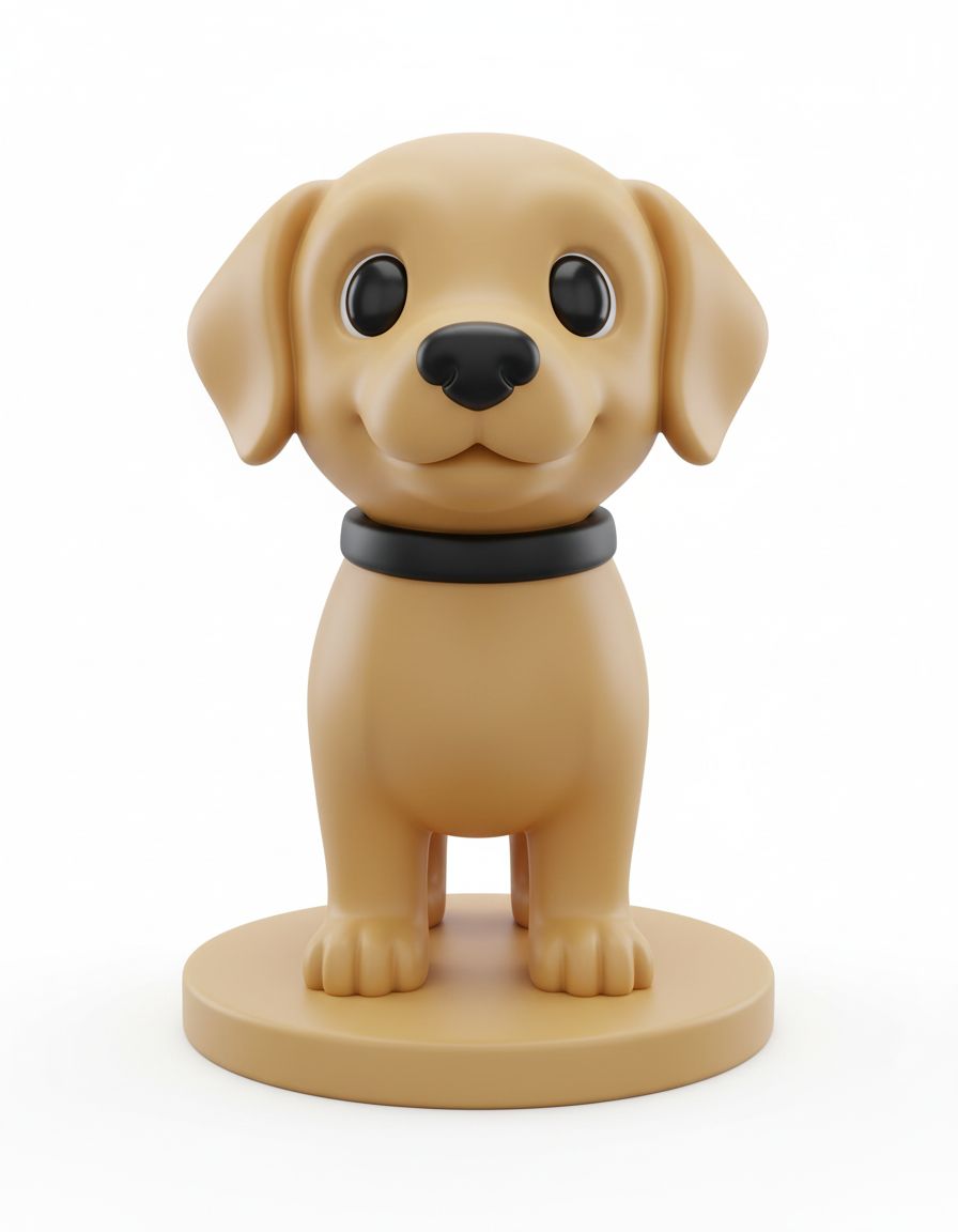 Cute Cartoon Labrador free 3D printable STL