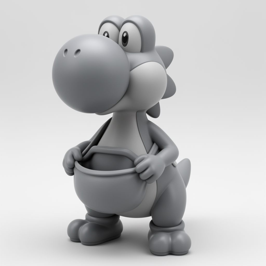 Yoshi Kangaroo Pouch Figurine free 3D printable STL