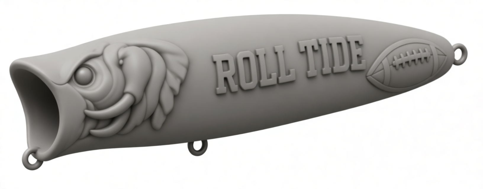 Roll Tide Fishing Lure free 3D printable STL