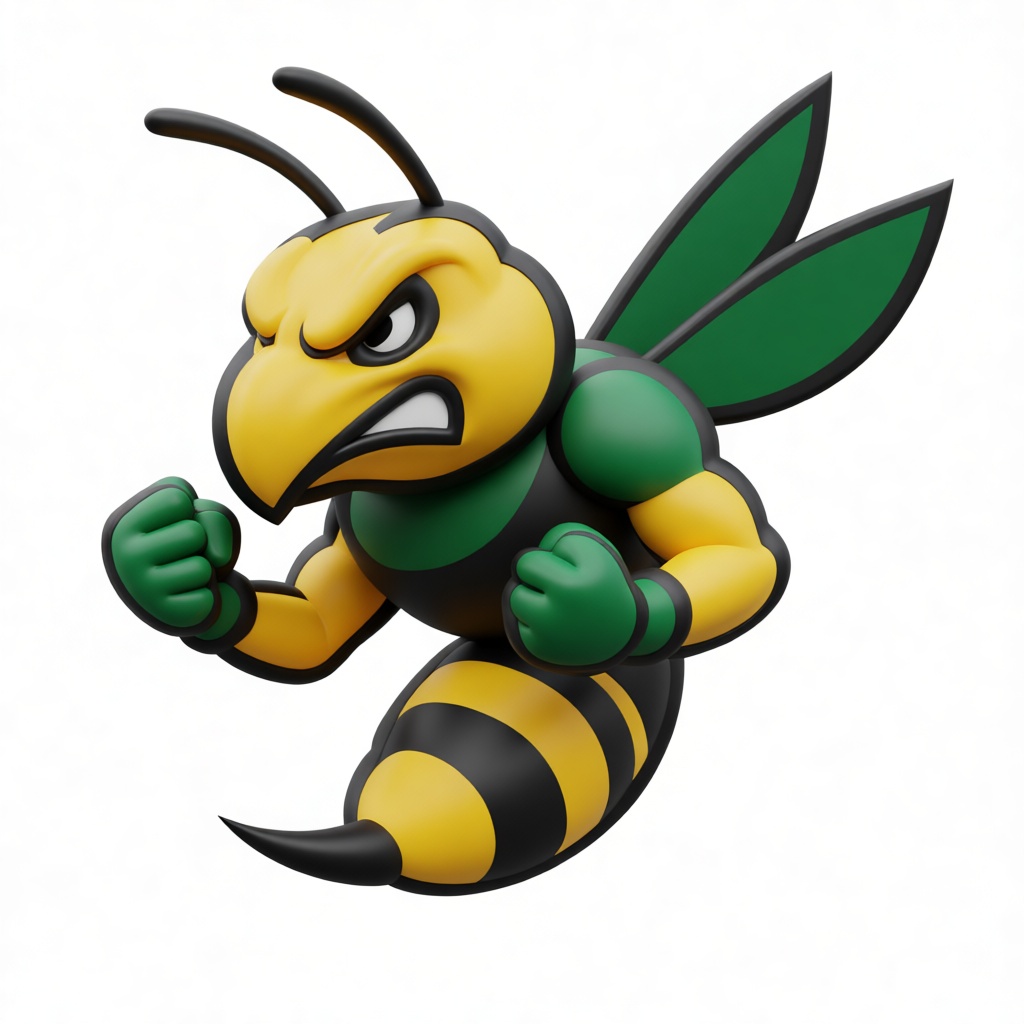 Angry Hornet Mascot Figurine free 3D printable STL
