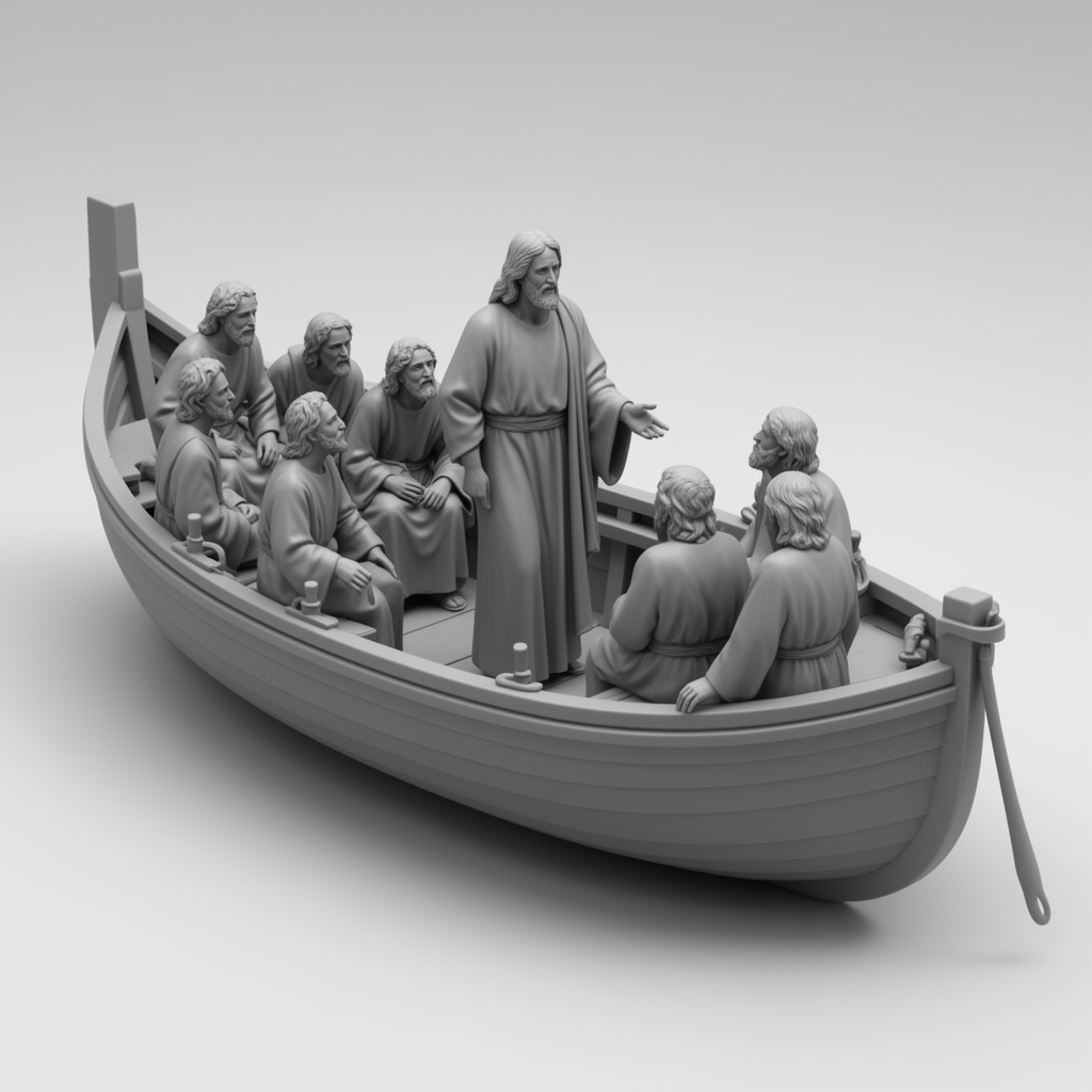 Barca Hebrea Figurine free 3D printable STL