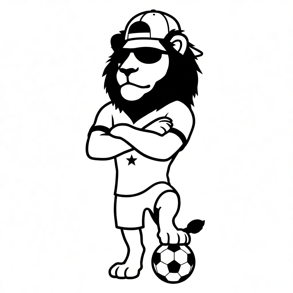 Cool Lion Soccer Figurine free 3D printable STL