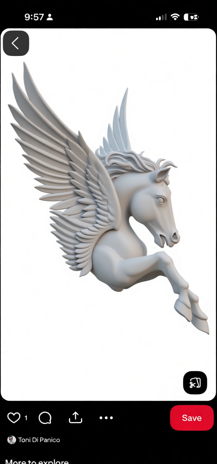 Pegasus Bust Sculpture free 3D printable STL
