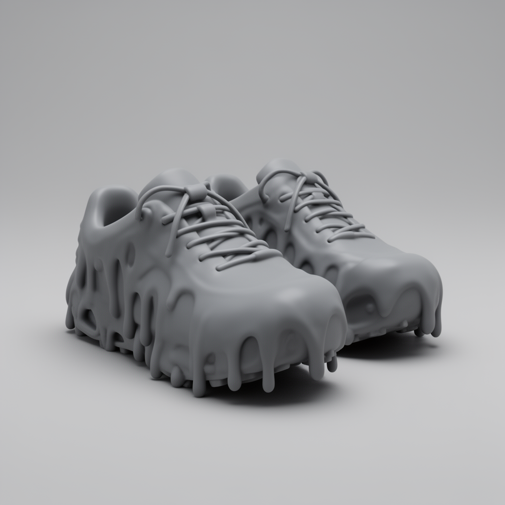 Melting Drip Shoes Model free 3D printable STL