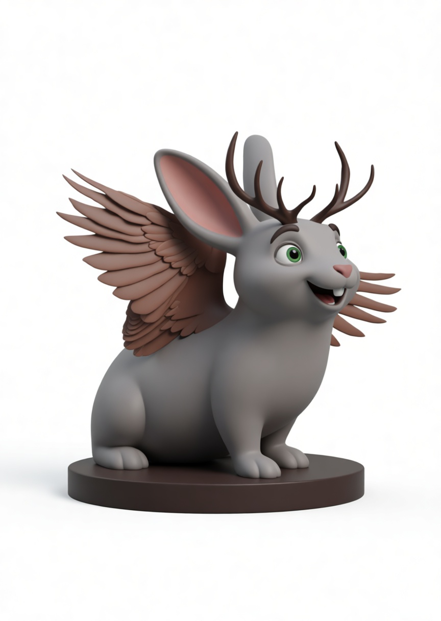 Jackalope Figurine free 3D printable STL