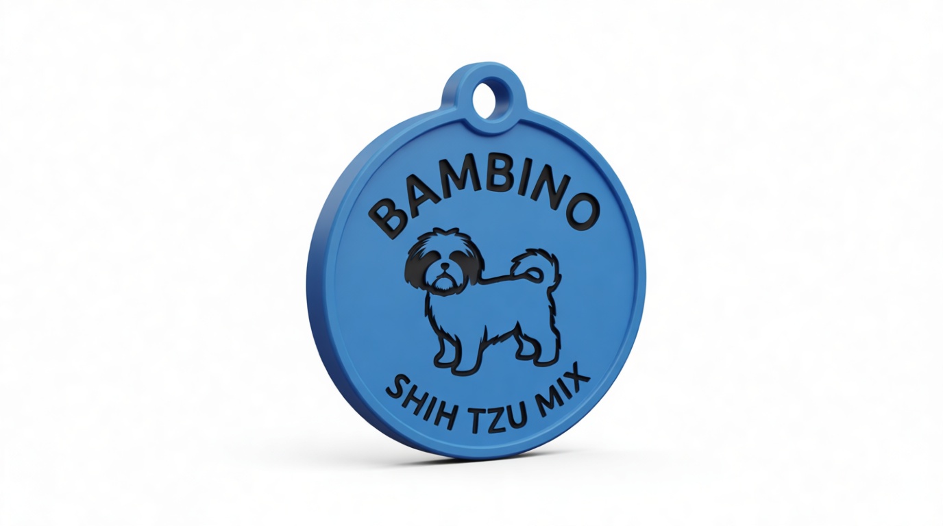 Shih Tzu Mix Dog Tag free 3D printable STL
