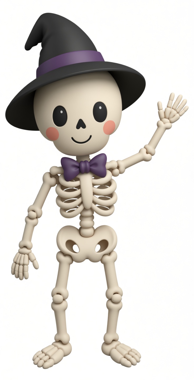 Cute Skeleton Figurine free 3D printable STL