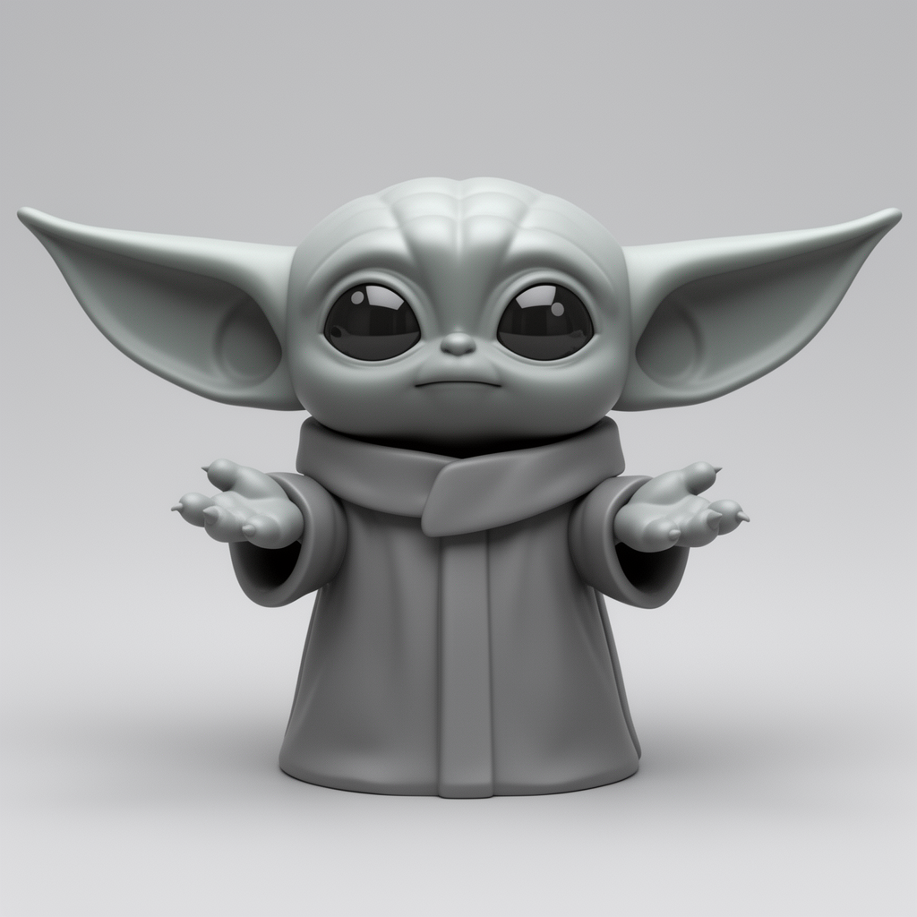 Baby Yoda Desk Organizer free 3D printable STL