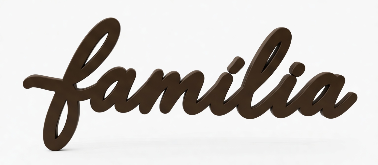 Familia Script Sign free 3D printable STL