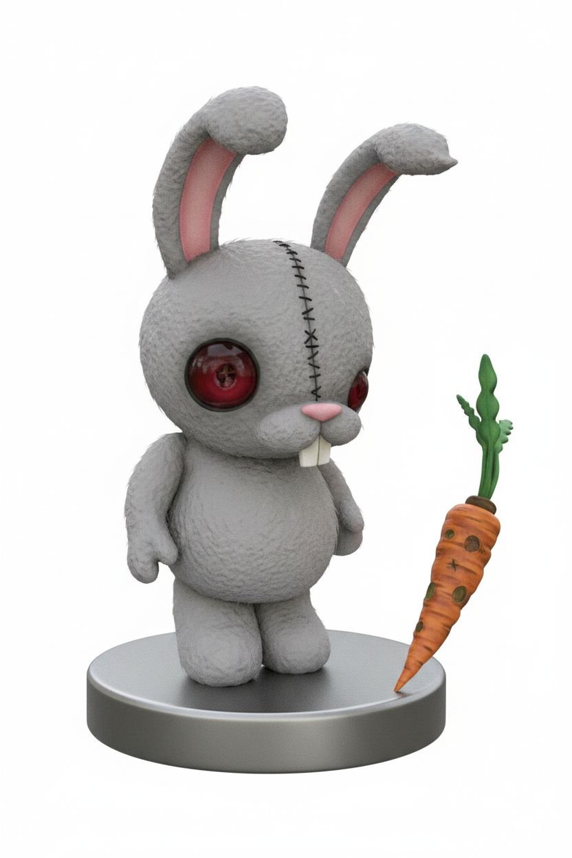 Stitched Bunny Figurine free 3D printable STL