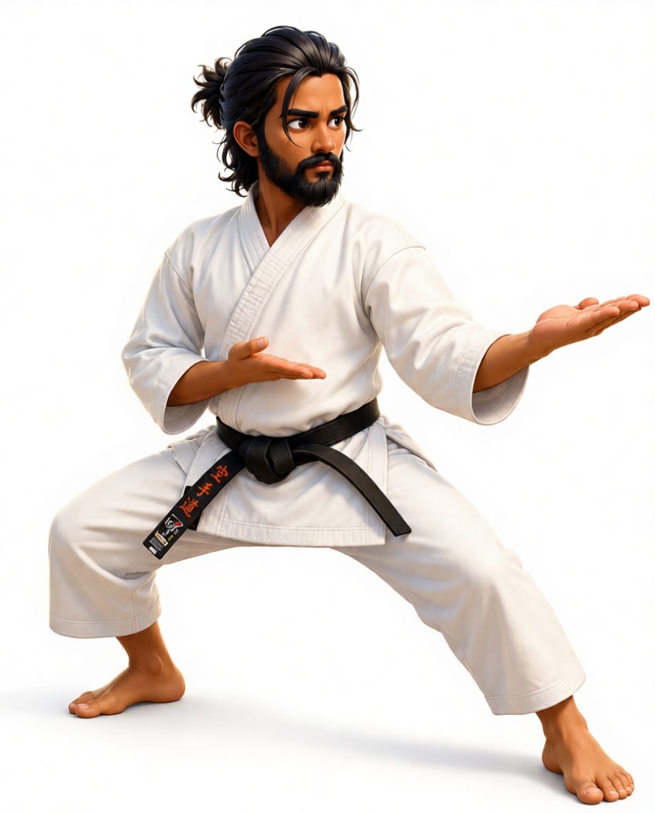 Karate Black Belt Figurine free 3D printable STL