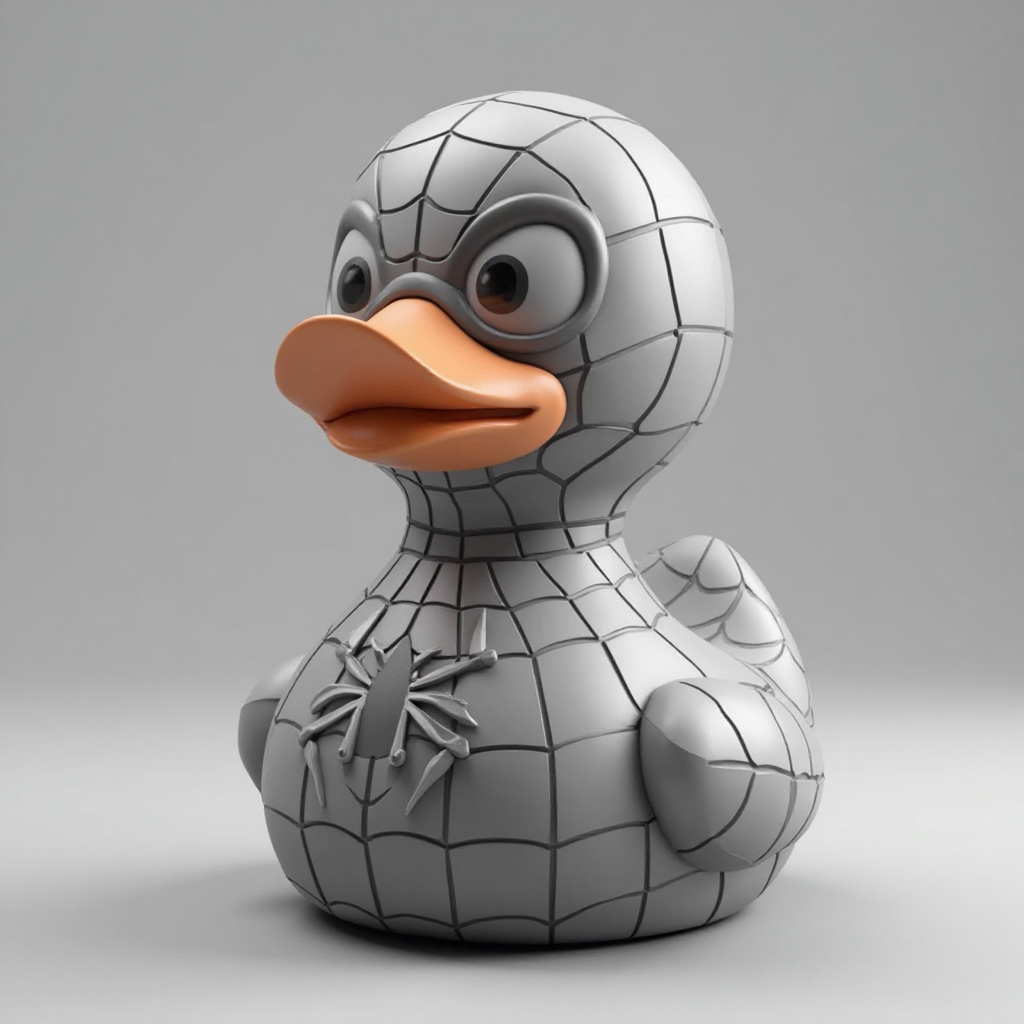 Spider-Man Rubber Duck Figurine free 3D printable STL