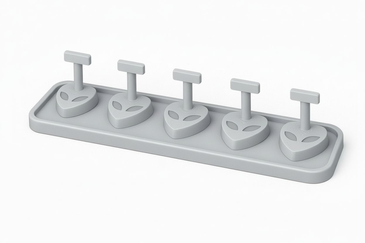Alien Head Coat Hooks free 3D printable STL