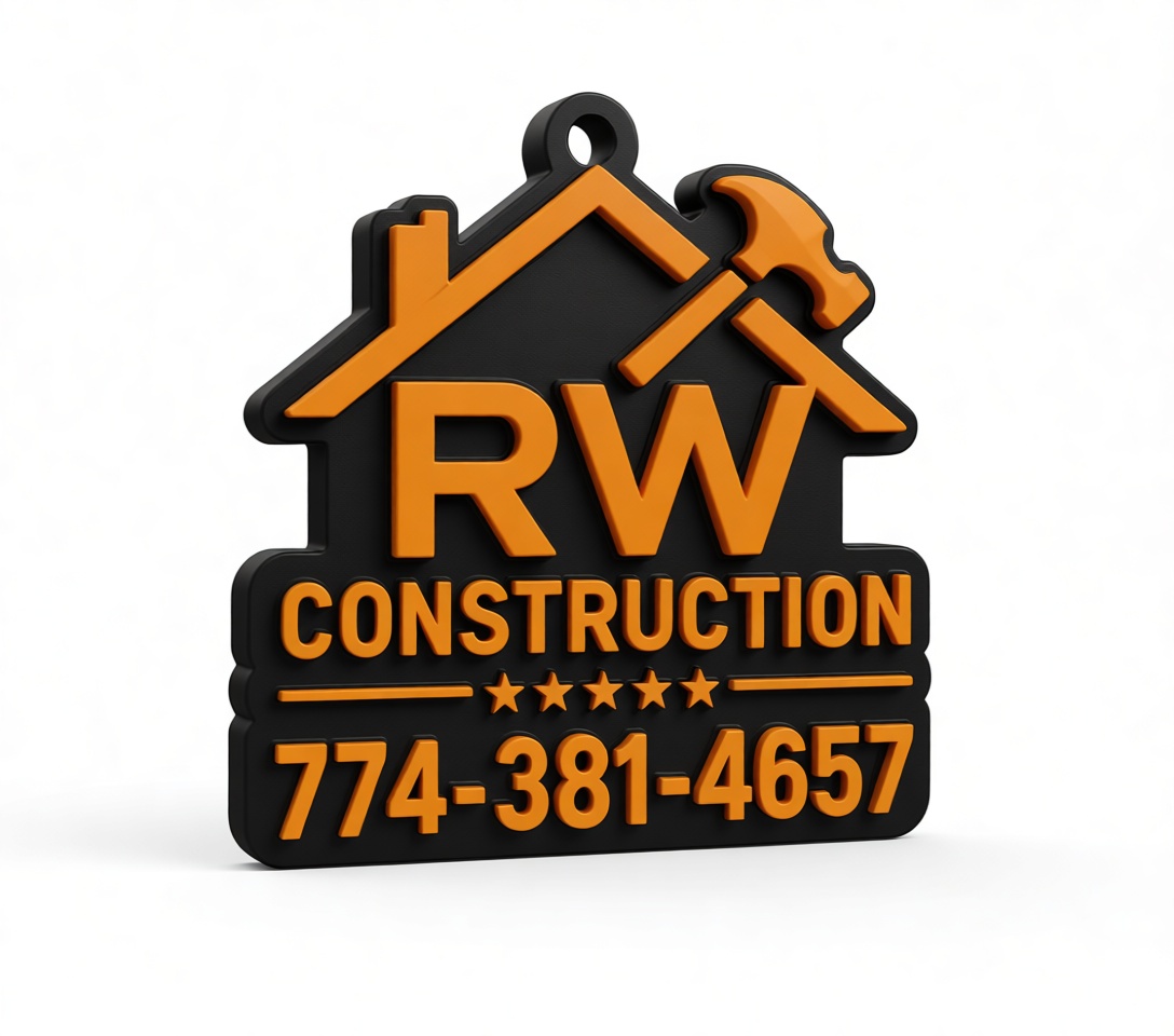 RW Construction Logo Keychain free 3D printable STL