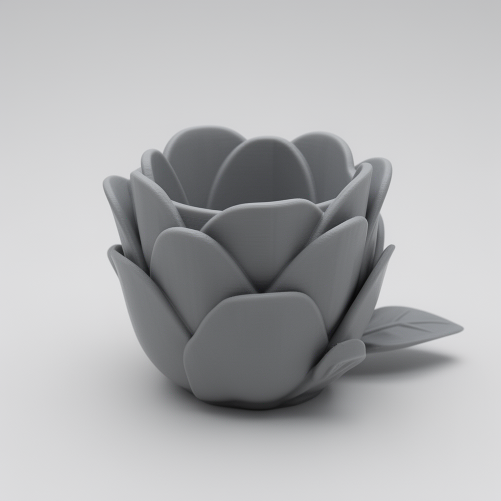 Flower Leaf Cup free 3D printable STL
