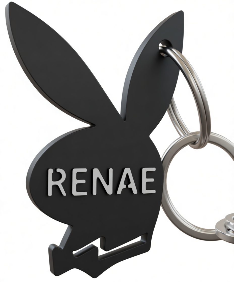 Playboy Bunny Keychain free 3D printable STL