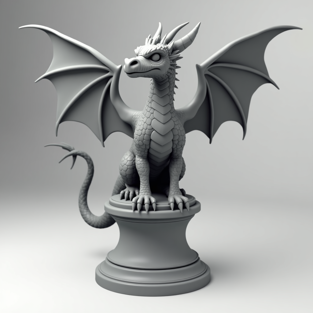 Majestic Dragon Statue free 3D printable STL