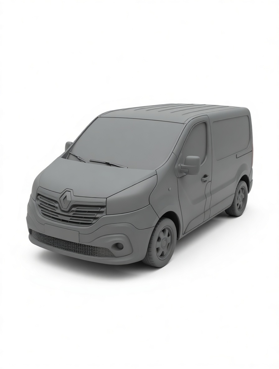 Renault Trafic Van Model free 3D printable STL