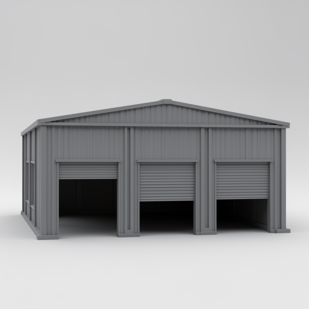 Open Garage Warehouse Model free 3D printable STL