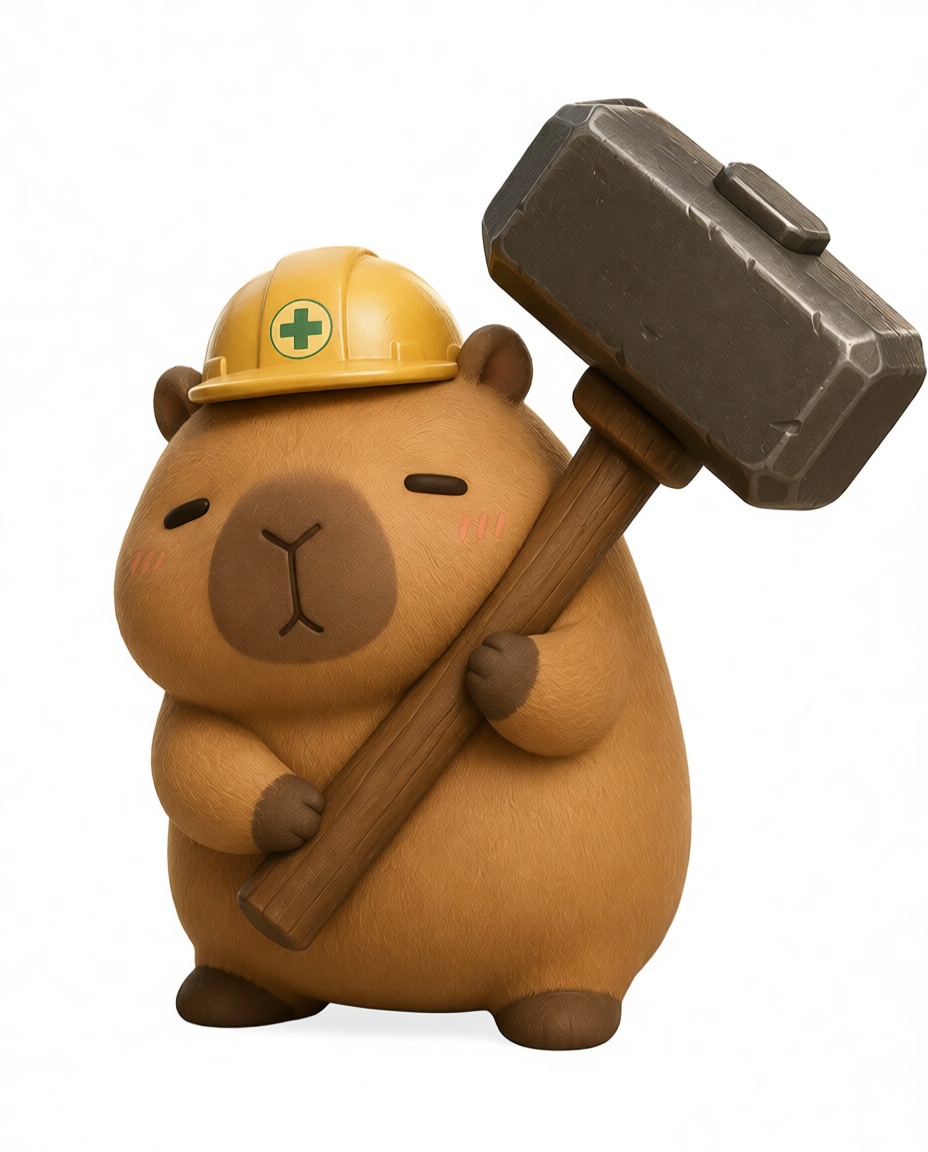 Construction Hamster Figurine free 3D printable STL