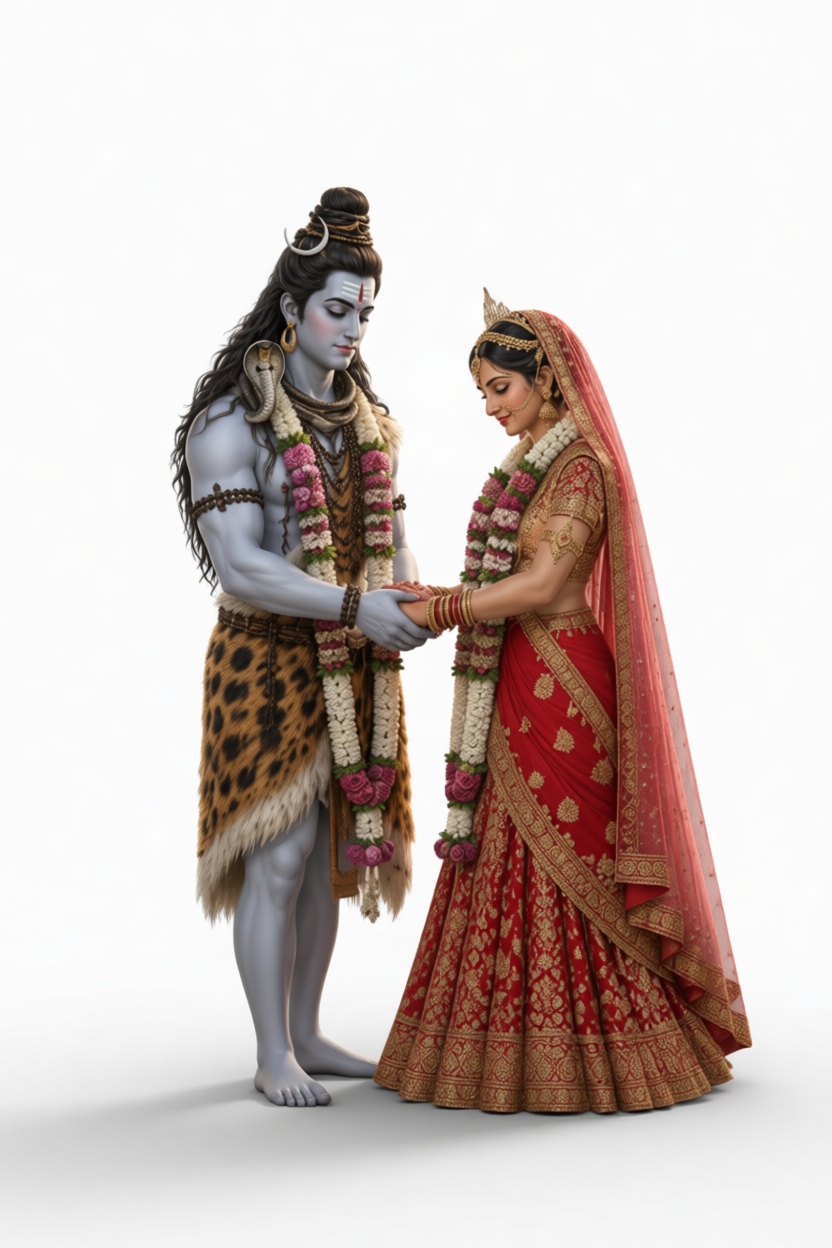 Shiva and Parvati Figurines free 3D printable STL
