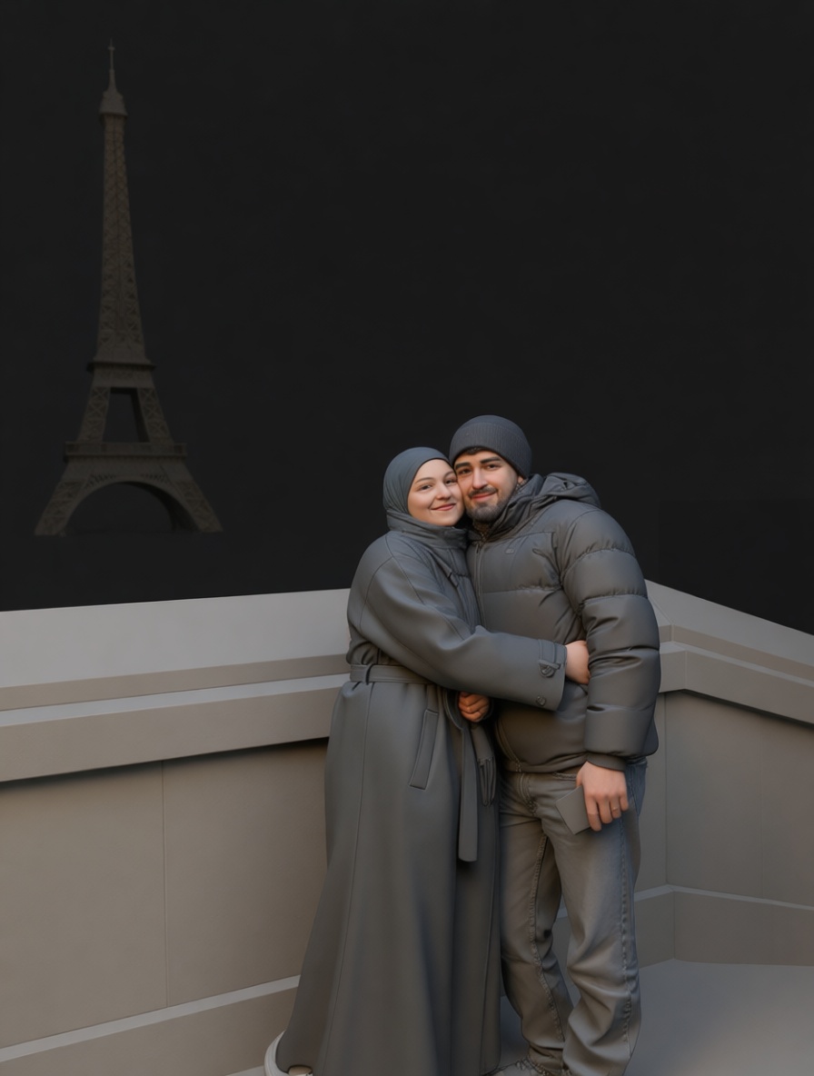 Couple Embrace Figurine free 3D printable STL