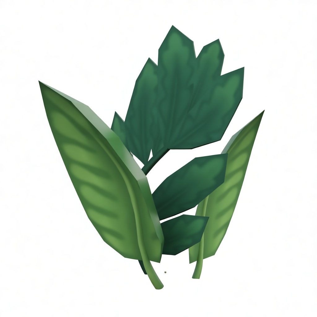 Tropical Plant Leaves Model free 3D printable STL