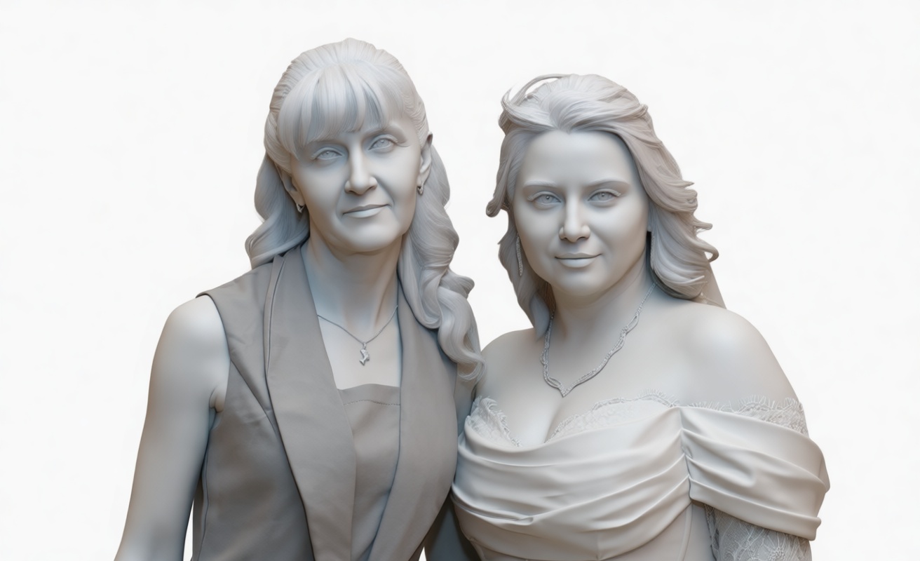 Two Women Portrait Busts free 3D printable STL