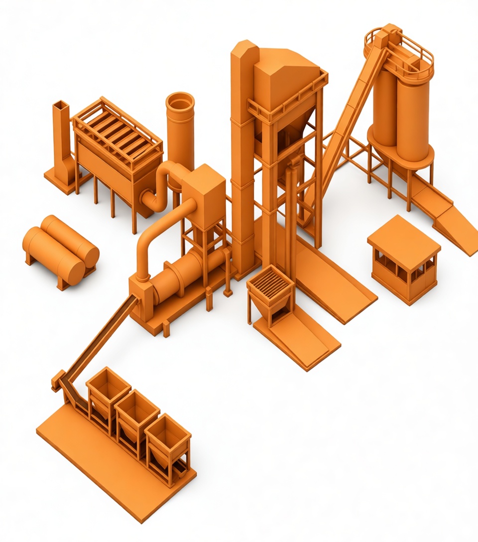 Concrete Plant Model free 3D printable STL