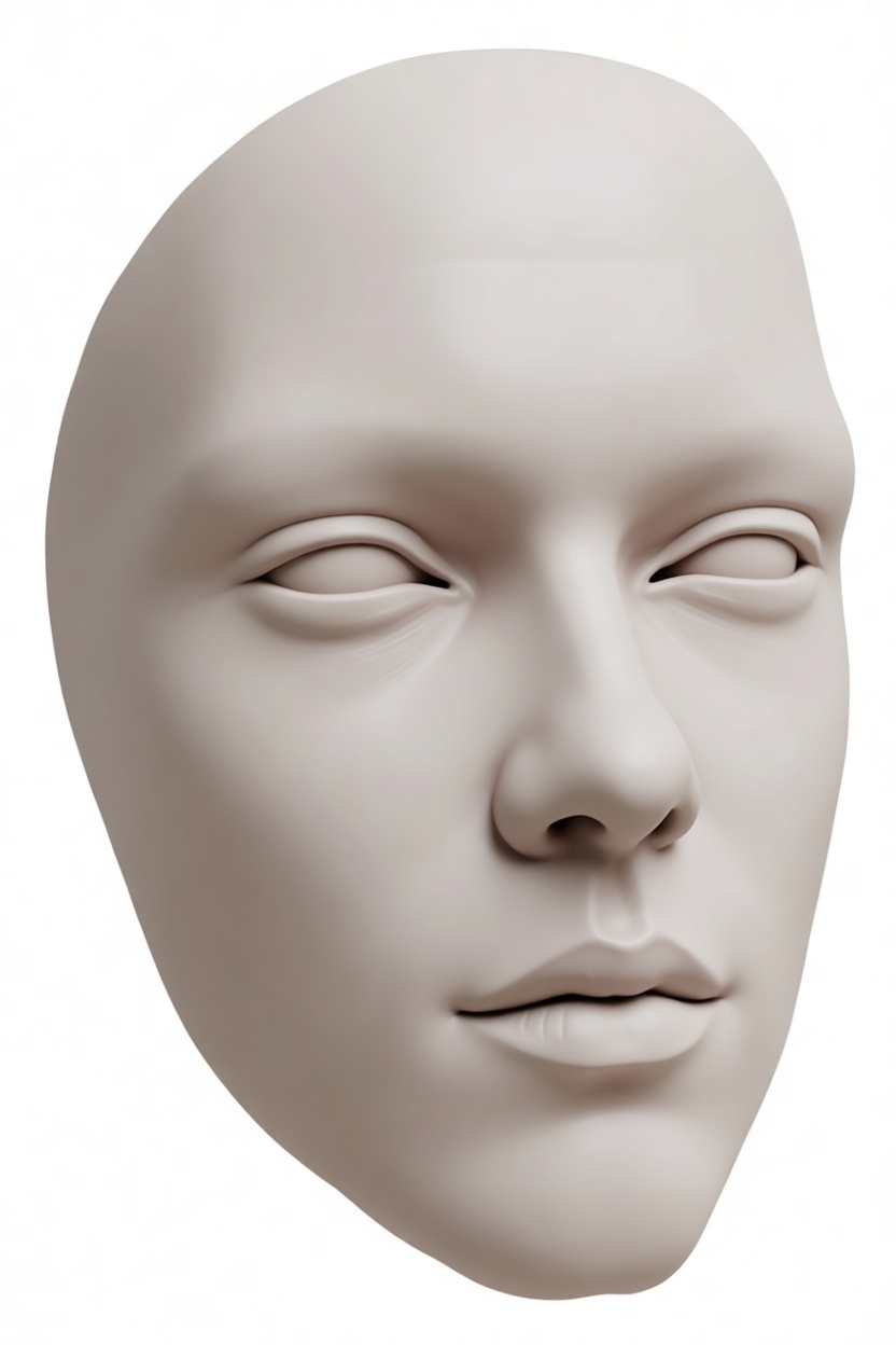 Realistic Human Face Mask free 3D printable STL
