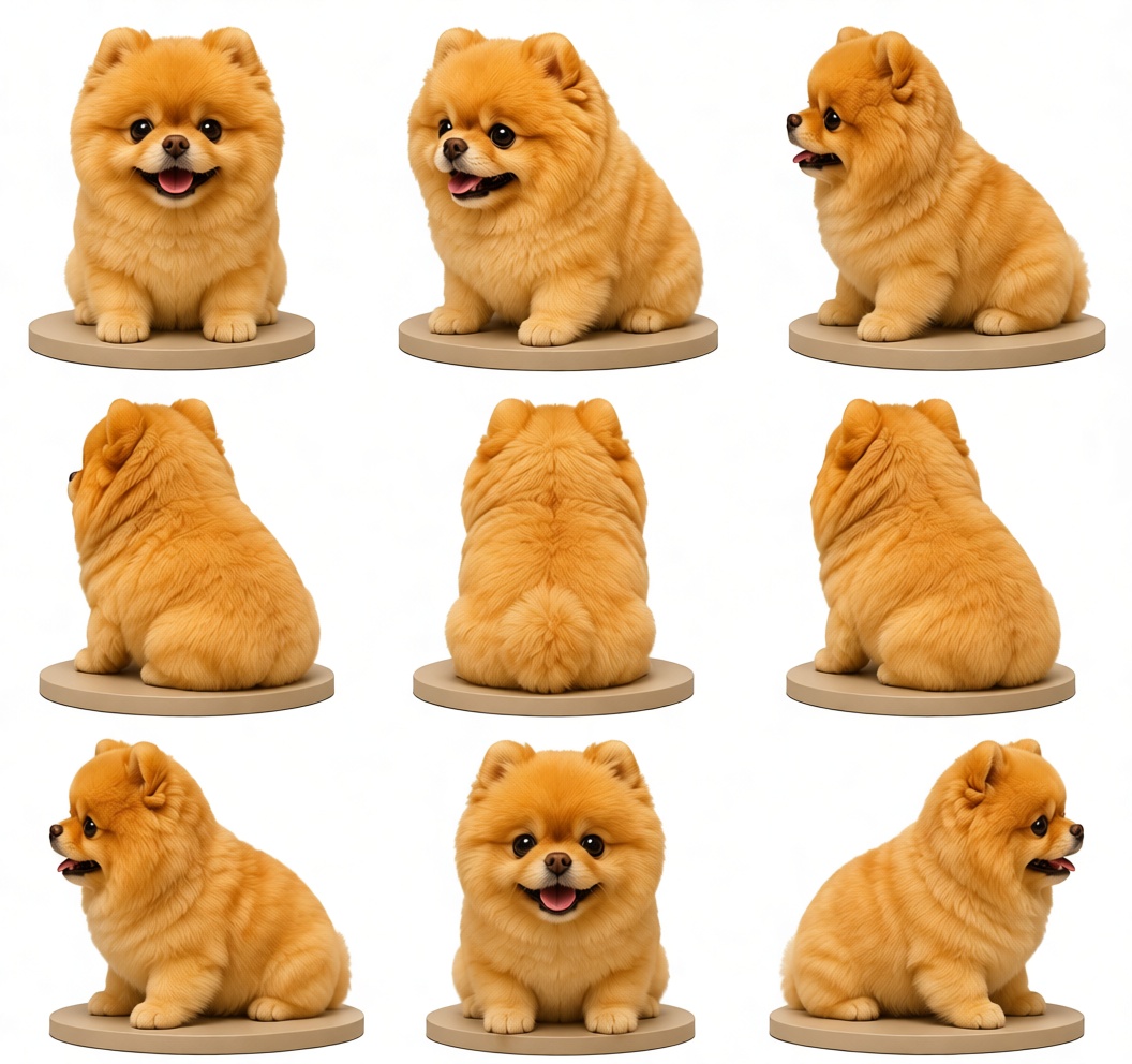 Pomeranian Dog Figurine free 3D printable STL